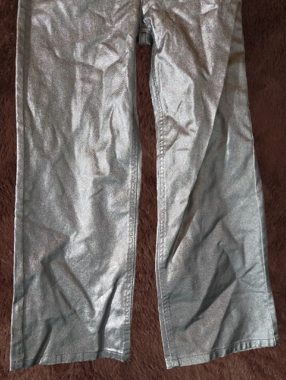 Metallic Silver Justice Denim Girls Sz 8